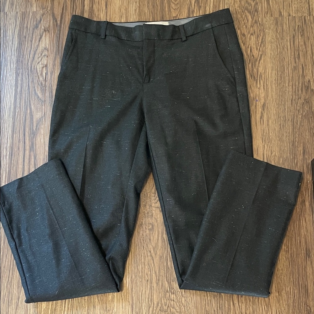 Banana Republic Women's Black Trousers with sparkly gold threading detail